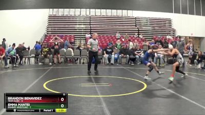 105 lbs Placement Matches (8 Team) - Emma Mantei, Dundee Wrestling vs Brandon Benavidez, Team Alien