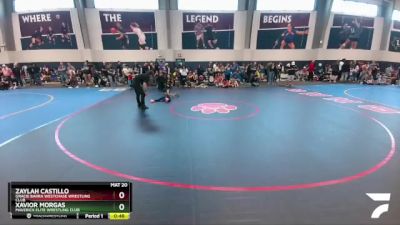 50 lbs Quarterfinal - Xavior Morgas, Maverick Elite Wrestling Club vs Zaylah Castillo, Gracie Barra Westchase Wrestling Club