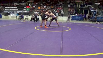 285 lbs Quarterfinal - Mitch Williamson, Wartburg vs Carson Slorah, Simpson