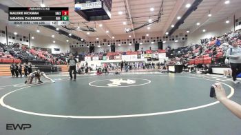 105 lbs Consolation - Malerie Hickman, Broken Arrow Girls HS vs Jaragua Calderon, Har-Ber - Blue