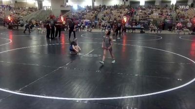 58 lbs Quarterfinal - Evylee Bunton, Nolensville Wrestling Club vs Laurel Arnott, Seymour Youth Wrestling Club