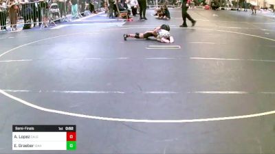 54 lbs Semifinal - Amia Lopez, CalGrapplers vs Elizabeth Graeber, Idaho Gold