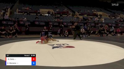 57 lbs Champ. Round 2 - Bridgette Duty, Army (WCAP) vs Carolina Moreno, Arizona