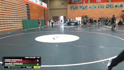 125 lbs 5th Place Match - Jason McDonald, Lemoore College vs Dominic Marquez, Cuesta College