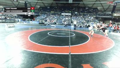 Girls 4A 130 lbs 1st Place Match - Lindy Strowbridge, Rogers (Puyallup) (Girls) vs Zoey Pulver, Auburn (Girls)