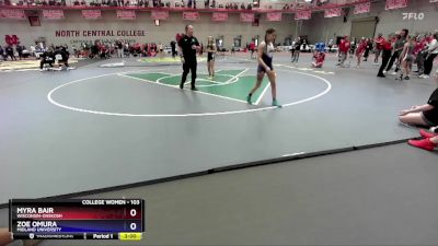 103 lbs Champ. Round 1 - Zoe Omura, Midland University vs Myra Bair, Wisconsin-Ohskosh