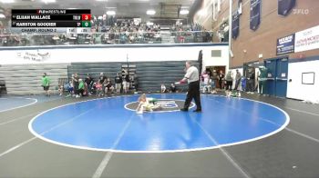 52 lbs Champ. Round 2 - Elijah Wallace, Team Real Life Wrestling vs Karston Goodier, Terreton Panthers