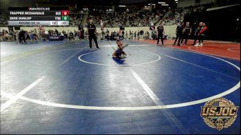 40 lbs Round Of 16 - Trapper McDaugale, Blue Devil Wrestling vs Zeke Dunlop, Team Tulsa Wrestling Club