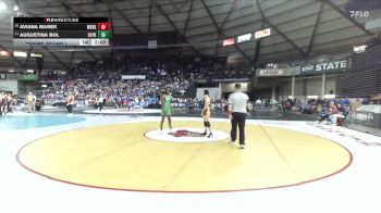 Girls 2A 130 lbs Champ. Round 1 - Augustina Bol, Clover Park (Girls) vs Aviana Marek, West Valley (Spokane) (Girls)