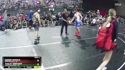 160 lbs Quarterfinals (8 Team) - Tuxley Kirkhart, Kansas Anaconda vs Ashier Oswald, Nebraska Blue