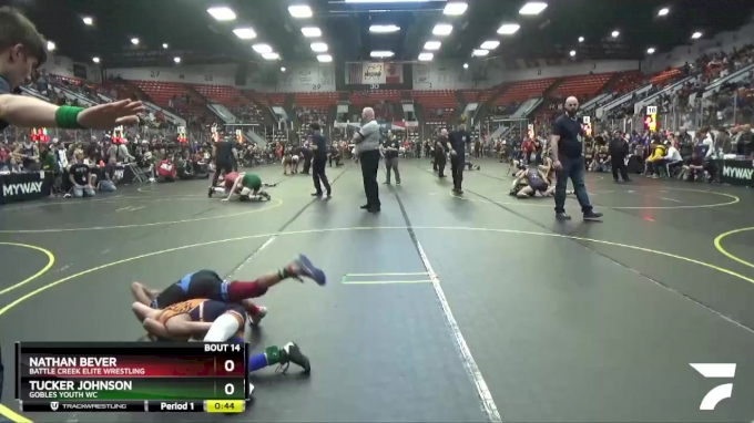 46 lbs Cons. Semi - Tucker Johnson, Gobles Youth WC vs Nathan Bever ...