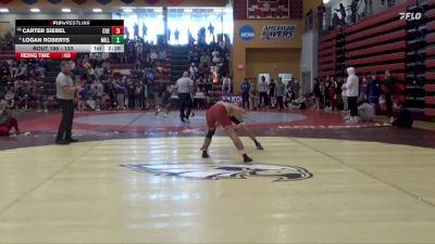 133 lbs Cons. Round 4 - Carter Siebel, Coe vs Logan Roberts, Millikin