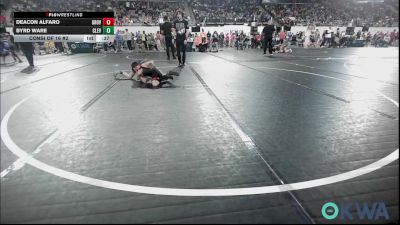 61 lbs Consi Of 16 #2 - Deacon Alfaro, Grove Takedown Club vs Byrd Ware, Cleveland Takedown