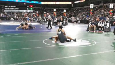 175 lbs Consi Of 16 #1 - Matthew Hsu, Palisades (LA) vs Mehtaab Bhangu, St. Mary`S (SJ)