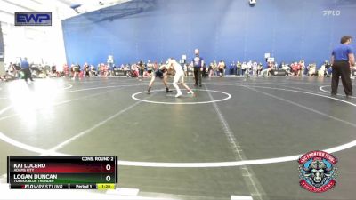 88 lbs Cons. Round 2 - Logan Duncan, Topeka Blue Thunder vs Kai Lucero, Adams City