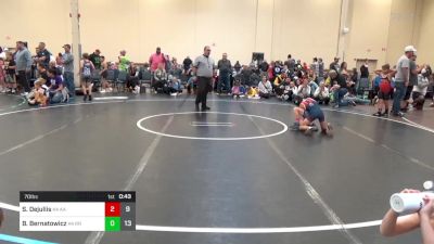 70 lbs Rr Rnd 4 - Savino Dejuliis, All American K-4 vs Blake Bernatowicz, Ragin Raisins Concord K-4