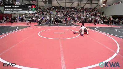 105 lbs Semifinal - Abigail LeGrand, Sperry Wrestling Club vs NoraKate Westlake, Sallisaw Takedown Club