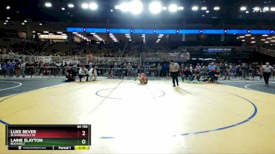 3A 150 lbs Cons. Round 1 - LUKE BEVER, Bloomingdale Sr vs Laine Slayton, Buchholz