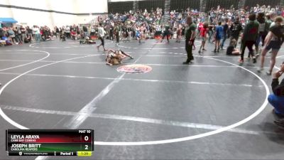 106 lbs Semifinal - Joseph Britt, Carolina Reapers vs Leyla Araya, Cane Bay Cobras