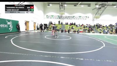 160 lbs Quarterfinal - Kasandra Villarreal, Mt. San Antonio College vs Jamie Micallef, Skyline