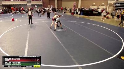 172 Championship Bracket Cons. Round 3 - Brady Melcher, Plainview Elgin Millville vs Oliver Ollman, Anoka