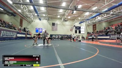 100 lbs Champ. Round 1 - Lily Enos, Batavia vs Asa Cedeno, Normal West