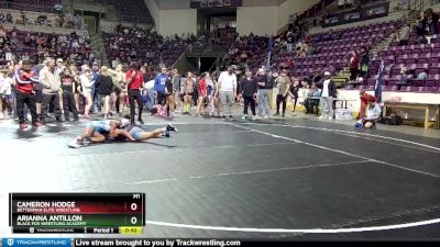 102 lbs Quarterfinal - Cameron Hodge, Betterman Elite Wrestling vs Arianna Antillon, Black Fox Wrestling Academy