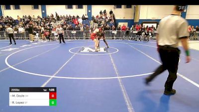 220 lbs Semifinal - Mickey Doyle, Catholic Memorial vs Reynaldo Lopez, Saugus/Peabody