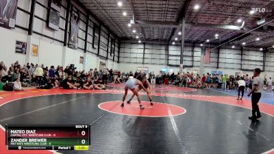 113 lbs Placement Matches (8 Team) - Mateo Diaz, CAPITAL CITY WRESTLING CLUB vs Zander Brewer, MAT RATS WRESTLING CLUB