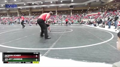 70 lbs Quarterfinal - Jackson Scheidt, Bobcat vs Welsey Langrehr, WWC