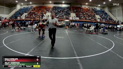 215 lbs Cons. Round 2 - Riley Sherman, Maryland School For The Deaf vs Dalu Emelife, St. James School