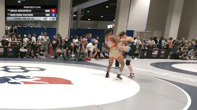 55 kg Cons. Rd Of 32 - Jekai Sedgwick, Forge Wrestling vs Greysen Packer, Team Idaho Wrestling Club