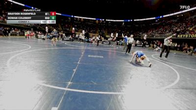 80 lbs Consy 1 - Brayden Rosenfeld, Mt Lebanon vs Rowan Colebert, Bradford