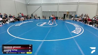 122 lbs Placement Matches (16 Team) - Mackenzie Armagost, Minnesota Blue vs Sandrine Tuttle, Texas Red