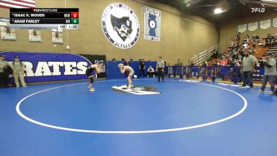 132 lbs Quarterfinal - Adam Farley, Independence vs Isaac K. Woods, Mt. Whitney