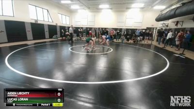 190 lbs Quarterfinal - Lucas Loran, Cody vs Aiden Liechty, Evanston