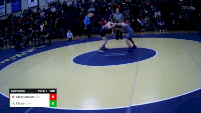 128 lbs Quarterfinal - Keaton Ellison, Garrettsville vs Wesley Abrahamson, Kenston Blue