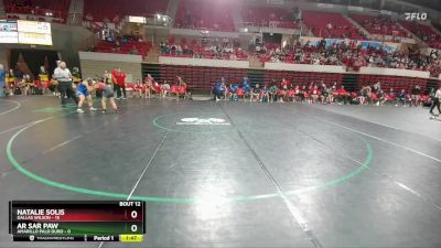 126 lbs Quarters & 1st Wb (16 Team) - Ar Sar Paw, Amarillo Palo Duro vs Natalie Solis, Dallas Wilson