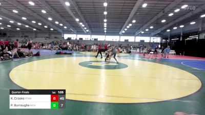 165 lbs Quarterfinal - Kyler Crooks, POWA vs Preston Burroughs, Micky's Maniacs Black