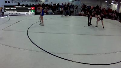 110 lbs Quarterfinal - Drea Kruse, The Best Wrestler vs Sadie Keogh, West Holt