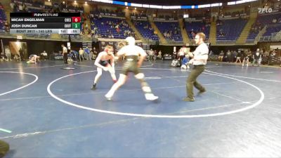 140 lbs Quarterfinal - Micah Engelman, Crestwood vs Josh Duncan, South Park