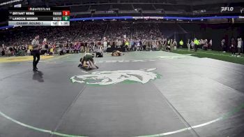 D4-113 lbs Champ. Round 1 - Bryant Wing, LeRoy Pine River vs Landon Weber, Manistique