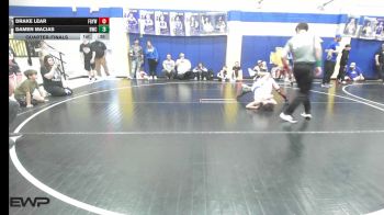 73 lbs Quarterfinal - Drake Lear, Fort Gibson Youth Wrestling vs Damen Macias, Berryhill Wrestling Club