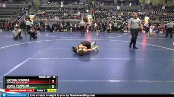 90 lbs Semifinal - Chase Franklin, Ironhawk Wrestling Academy IA vs Hayden Schwab, Immortal Athletics WC