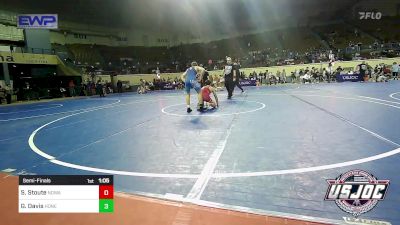 119 lbs Semifinal - Sage Stoute, NORTH DESOTO WRESTLING ACADEMY vs Grant Davis, Honey Badgers Wrestling Club