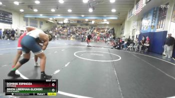 175 lbs Champ. Round 2 - Simon Liberman-Slionski, Santa Monica vs Dominik Espinoza, Buchanan