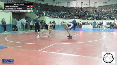 110 lbs Consi Of 16 #2 - Carson Bowline, Coweta vs Valentino Ala Torre, Enid Junior High