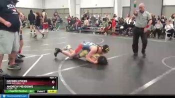 160 lbs Round 1 (6 Team) - Andrew Meadows, NCWAY vs Hayden Myers, MJWL All Stars