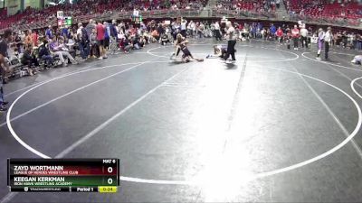 90 lbs Cons. Round 1 - Keegan Kerkman, Iron Hawk Wrestling Academy vs Zayd Wortmann, League Of Heroes Wrestling Club