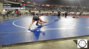 118 lbs Consi Of 32 #1 - Faith Pruitt, Yukon MS Girls vs Kora Davis, MARLOW OUTLAWS JH